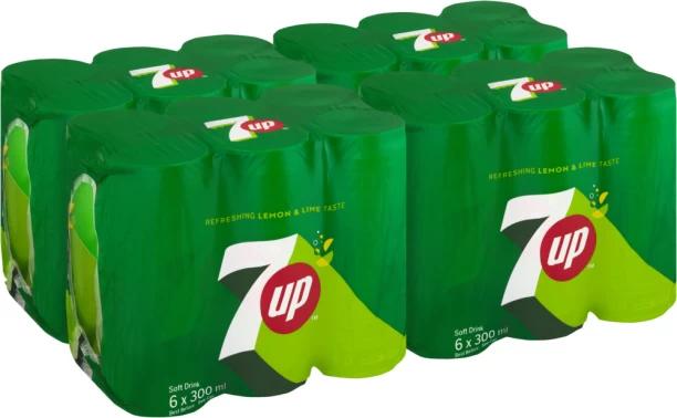 7 Up Lemon and Lime Flavoured Soft Drink 24 x 300 ml (24x300 ml)