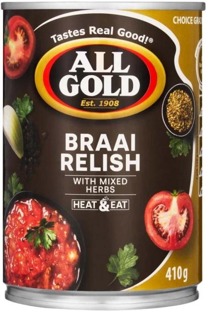 All Gold Braai Relish With Mixed Herbs Vegetables 410 g