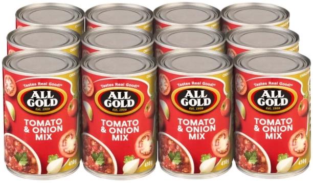 All Gold Tomato & Onion Mix Vegetables 410 g, Pack of 12