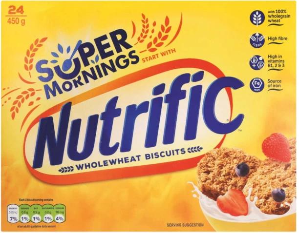 Alpen Nutrific Whole Wheat High Fiber Biscuit 450 g, Pack of 24