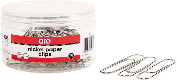 Aro 78 Metal Paper Clip 50, Silver