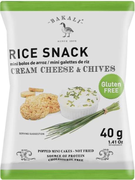 Bakali Rice Snack Cream Cheese & Chives Crackers 1 x 40 g (1x40 g)