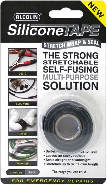 Alcolin Silicone Tape Black Silicone Hand-held Adhesive Tape Tape (Manual) Set of 1, Black