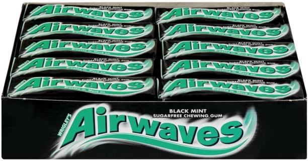 Airwaves Sugar Free Black Mint Chewing Gum 30 x 10 piece (30x10 )
