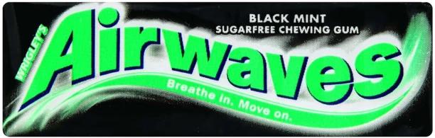 Airwaves Sugarfree Black Mint Chewing Gum 15 g