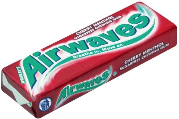 Airwaves SugarFree Cherry Menthol Chewing Gum 10 piece