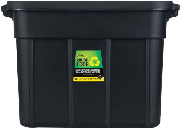 Addis 68 l Roughtote Plastic Dustbin Black