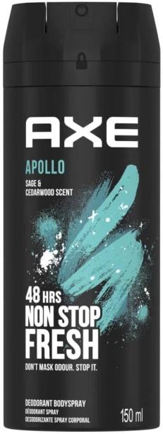 Axe Apollo Non Stop Fresh Deodorant Spray  -  For Men 150 ml, Pack of 6
