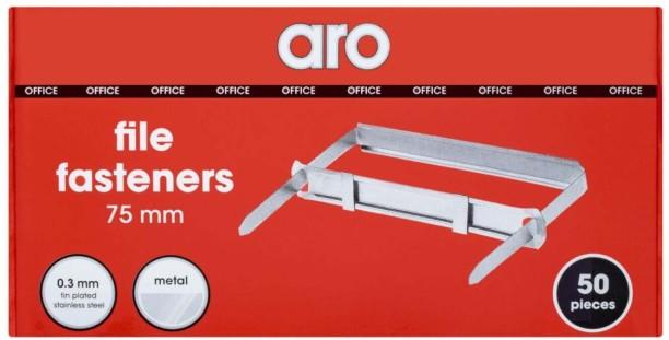 Aro 2 Compartments Metal File Fastners Silver