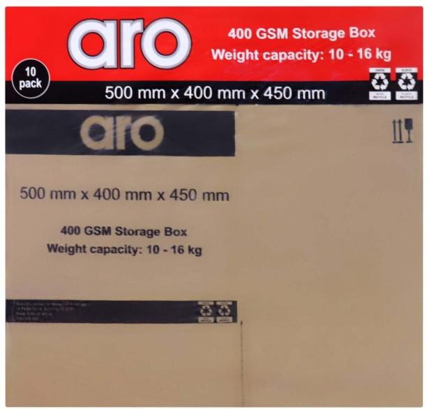 Aro 1 Compartments Cardboard Storage Box Brown