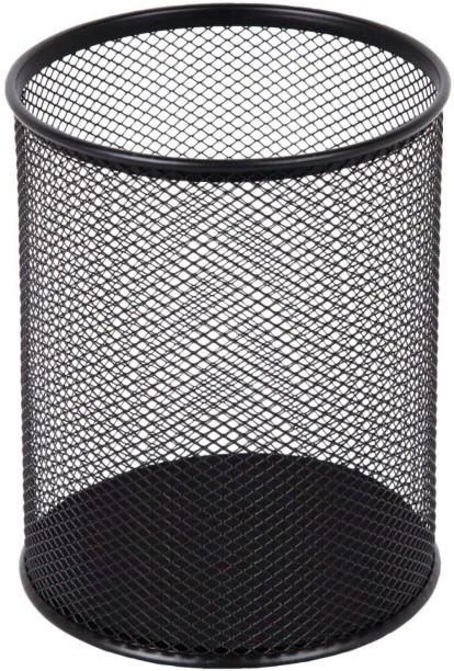 Aro 1 Compartments Steel Pencil Cup Black