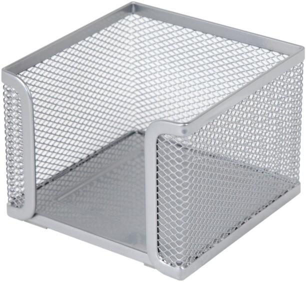 Aro 1 Compartments Aluminium Desktop Mesh Memo Holder Silver