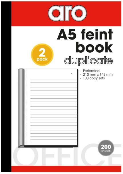 Aro Feint Book A5 Duplicate Books Feint White