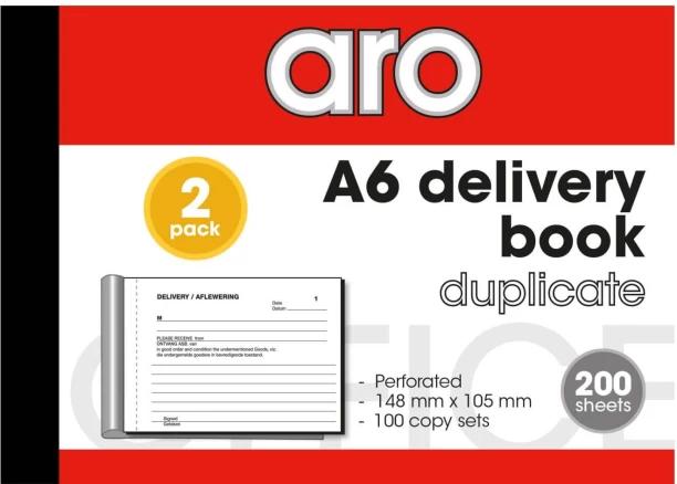Aro Delivery Book A6 Cash Memo Feint White