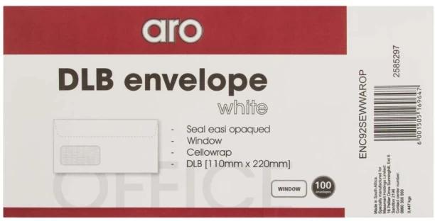 Aro Easi 100 Envelopes Pack of 1 White