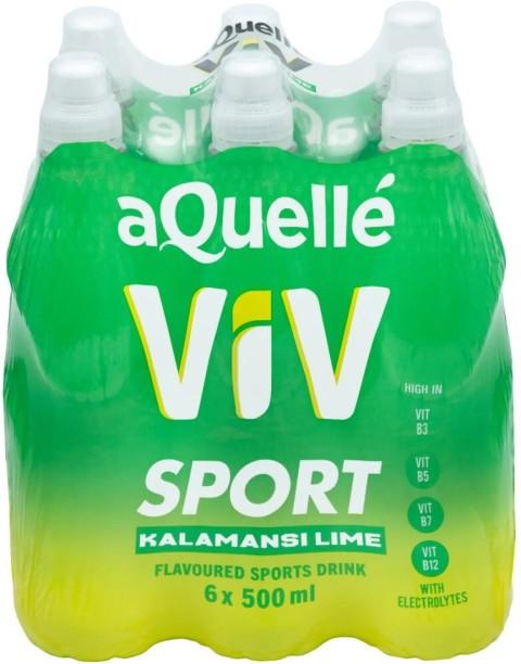 aQuelle ViV Sports Drink Kalamansi Lime Flavoured, 6 x 500 ml (6x500 ml)
