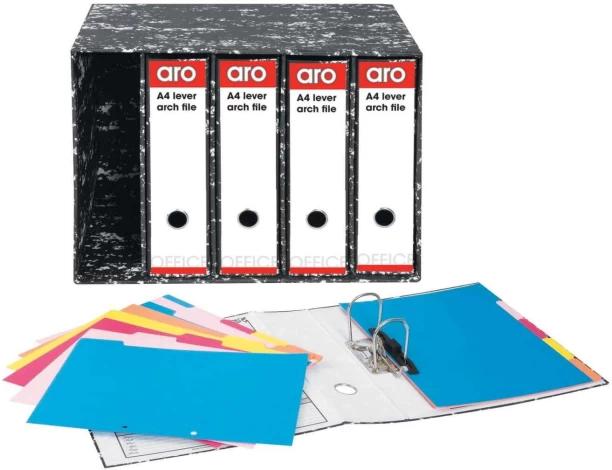 Aro Polypropylene File Storage Box Set of 1, Black