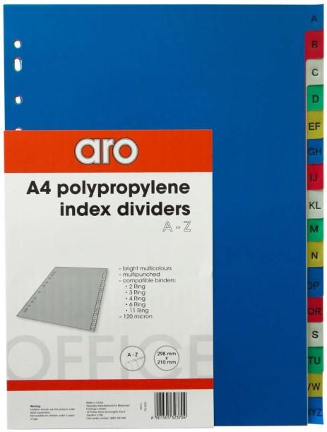 Aro Polypropylene File Divider Set of 1, Blue