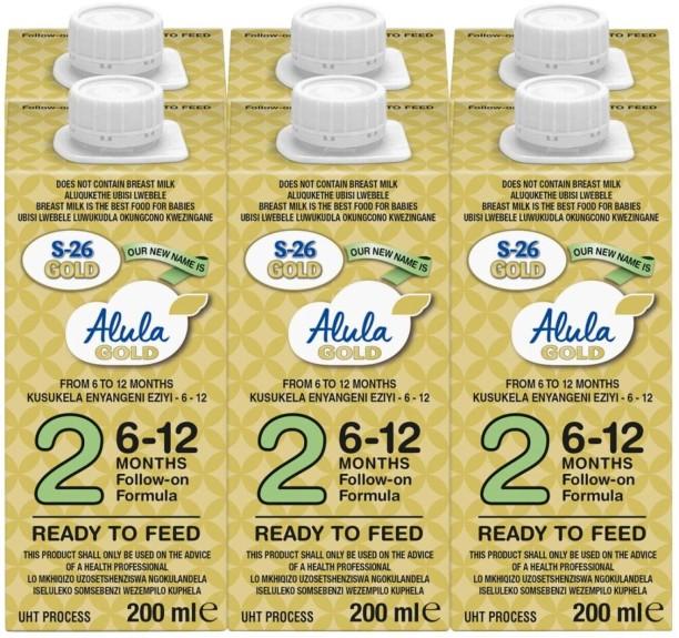 Alula S-26 2 Ready To Feed Follow On Formula 6 x 200 ml, 6-12 Months (6x200 ml)