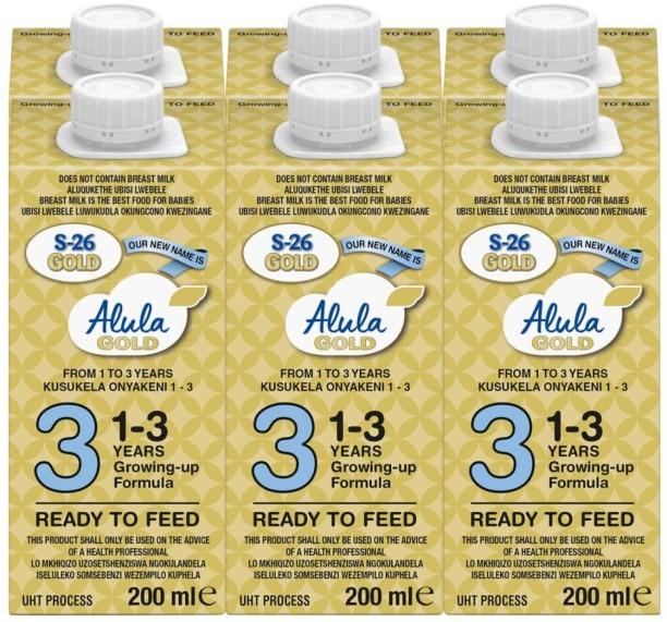 Alula S-26 3 Ready To Feed Growing Up Formula 6 x 200 ml, 24 Months And Above (6x200 ml)