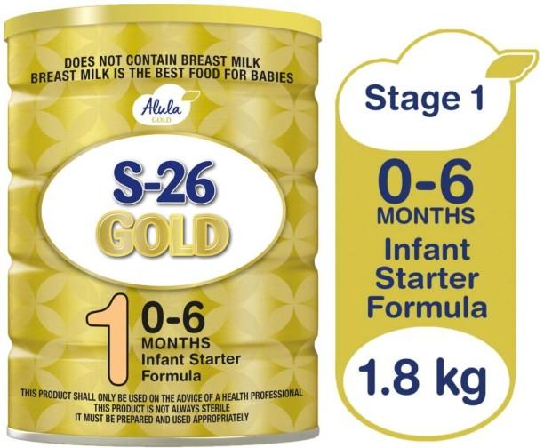 Alula S-26 Gold 1 Infant Starter Formula 3 x 1.8 kg, 0-6 Months (3x1.8 kg)
