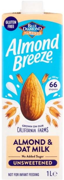 Almond Breeze Alternative Milk - Unsweetened Almond and Oat, Almond and Oat Milk Flavour 1 L