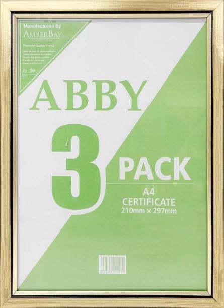 Abby Wood Wall Photo Frame Gold, 1 Photo(s), 10 x 297Mm