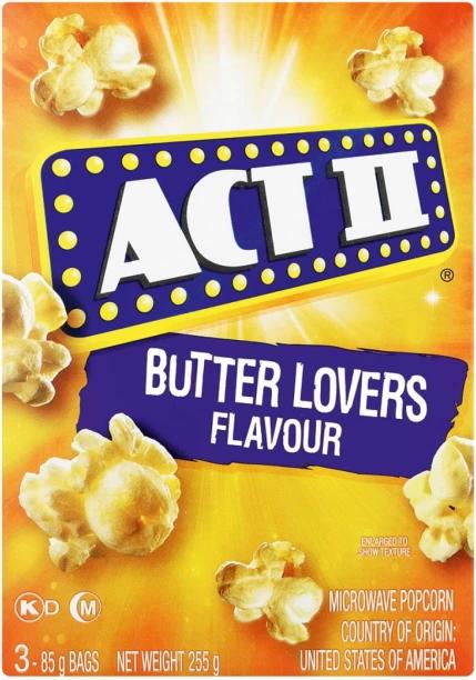 Act II Microwave Butter Popcorn 255 g, Pack of 12
