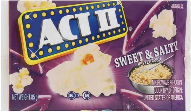 Act II Kettle Sweet and Salty Popcorn 85 g