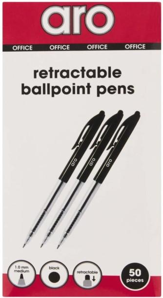 Aro Office Ball Pen Pack of 50, Black
