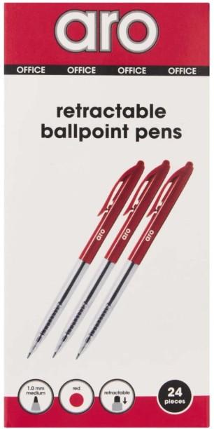 Aro Office Ball Pen Pack of 24, Red