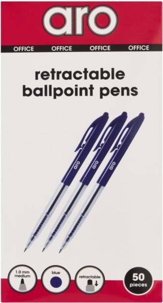 Aro Office Ball Pen Pack of 50, Blue