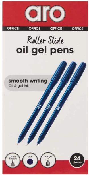 Aro Office Roller Ball Pen Pack of 24, Blue
