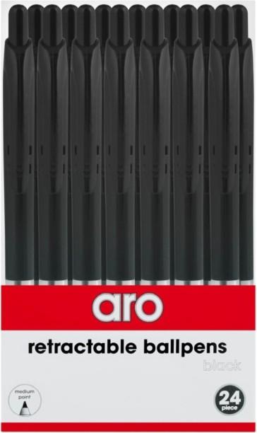 Aro Office Ball Pen Pack of 24, Black