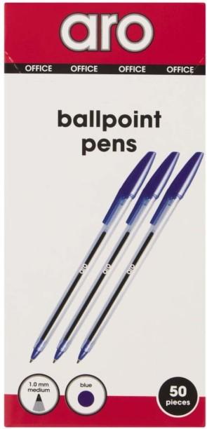 Aro Office Ball Pen Pack of 50, Blue