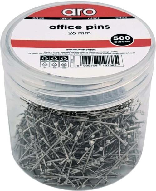 Aro Steel, Steel  Pins Set of 1, Silver