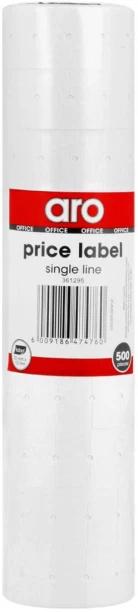 Aro price single line Self Adhesive Paper Label White