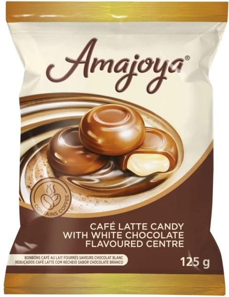 Amajoya Cafe Latte Candy Cafe Latte, White Chocolate Sweets Pack of 1 x 125 g
