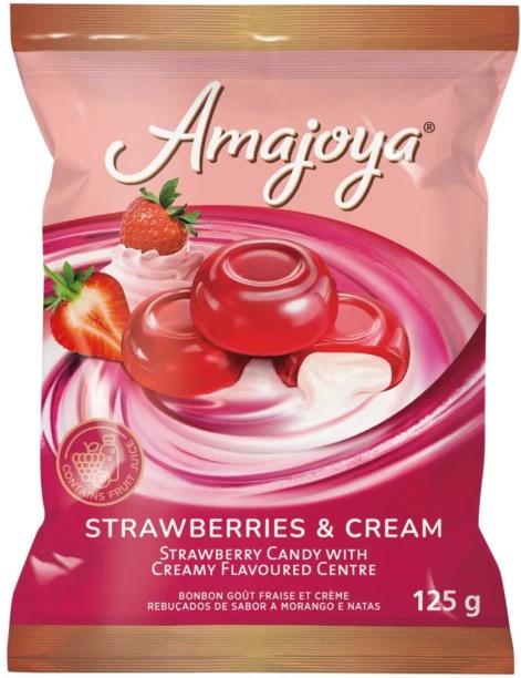Amajoya Sweets Strawberry Cream Sweets Pack of 1 x 125 g