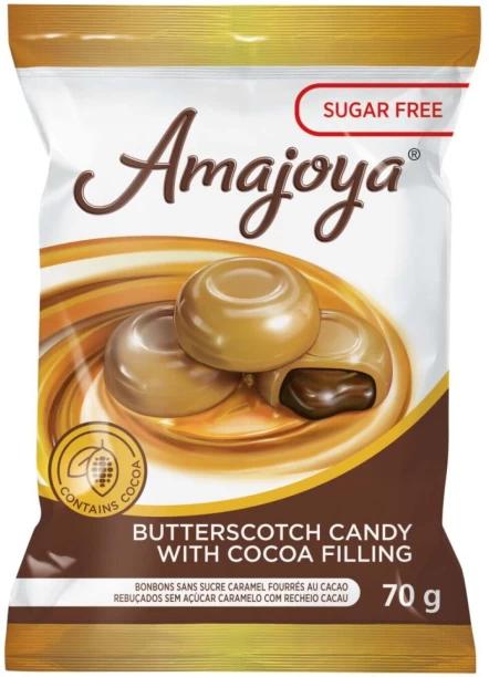 Amajoya Butterscotch Candy With Cocoa Filling Butterscotch Toffee Pack of 1 x 70 g