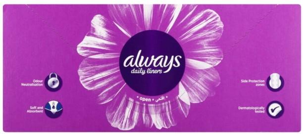 Always Everyday Pantyliners Large Lsize Pantyliner Pack of 16