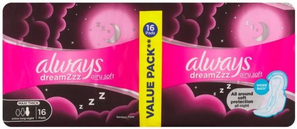 Always Dreamzzz Airy Soft Maxi Thick XLsize Sanitary Pad Pack of 16