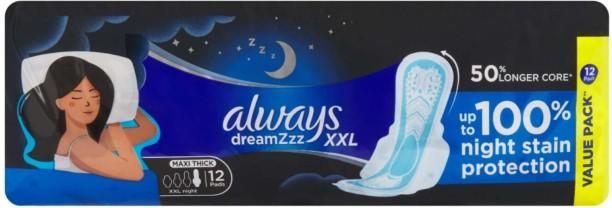 Always Maxi Xxl Nights Maxisize Sanitary Pad Pack of 12