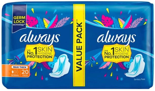 Always Maxi Duo Sanitary Pads | Normal Maxisize Sanitary Pad Pack of 20