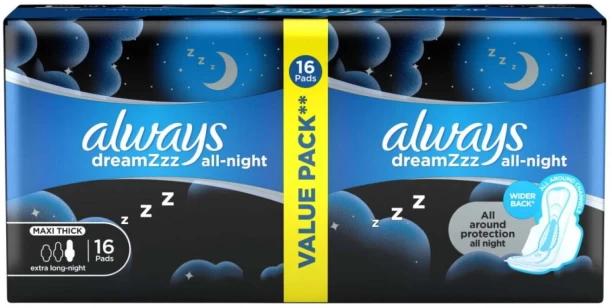 Always Maxi Duo Sanitart Pads | Night Maxisize Sanitary Pad Pack of 16