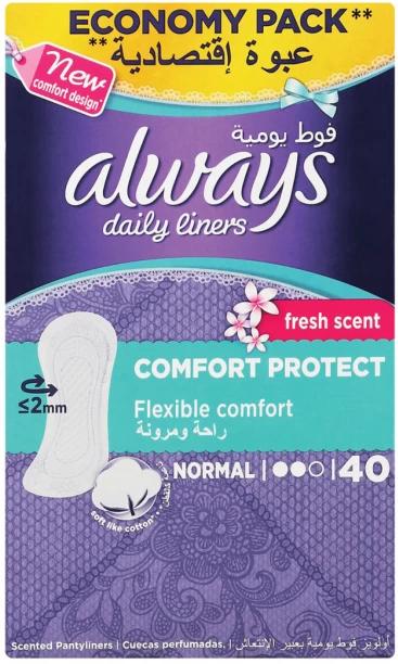 Always Panty Liners | Normal Scented Regularsize Pantyliner Pack of 40