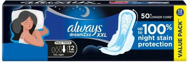 Always Maxi Xxl Nights Maxisize Sanitary Pad Pack of 12