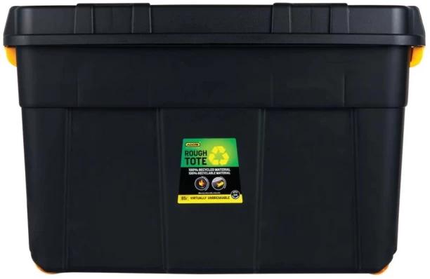 Addis 85L Rough Tote Storage Box 85 L, Black, Yellow