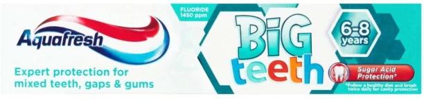 Aquafresh Big Teeth Toothpaste 50 ml, Pack of 1
