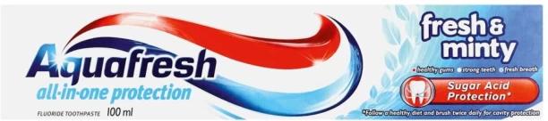 Aquafresh All-in-One Protection Fresh & Minty Toothpaste 100 ml, Pack of 1